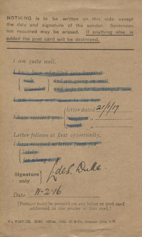 February 11, 1916, back.