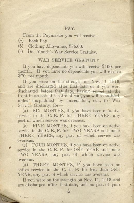 Returned Soldiers Handbook, nd, page 6