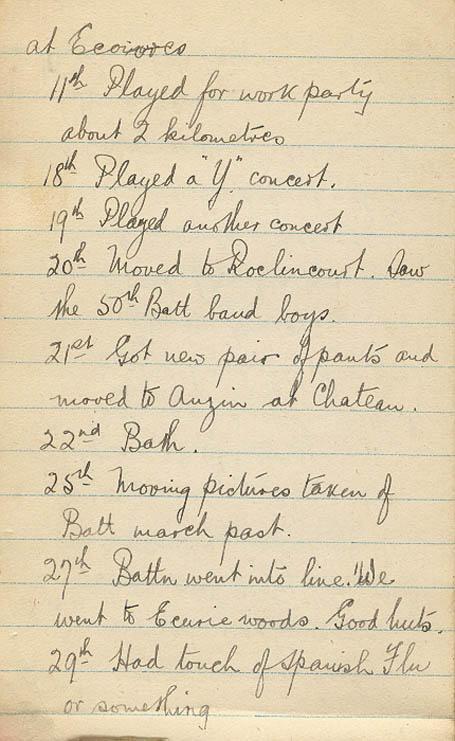 Pearson, Frederick, diary, page 15.