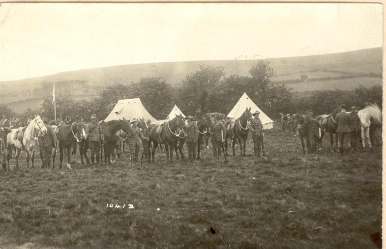 Men and horses, Camp Petawawa, nd.