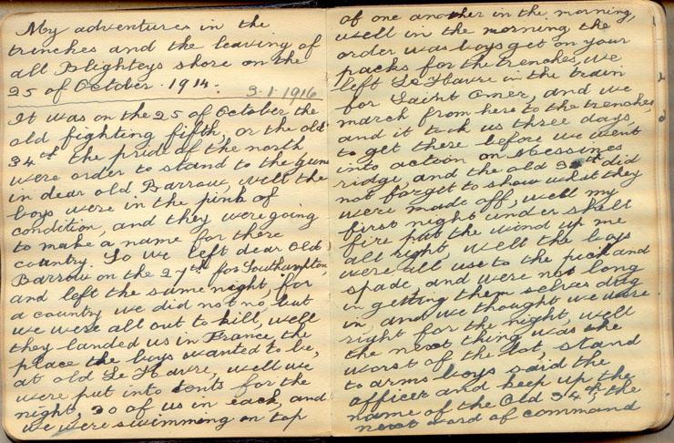 Diary, pages 5 and 6.